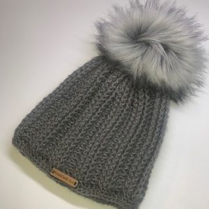 Handmade crochet beanie and Pom Pom